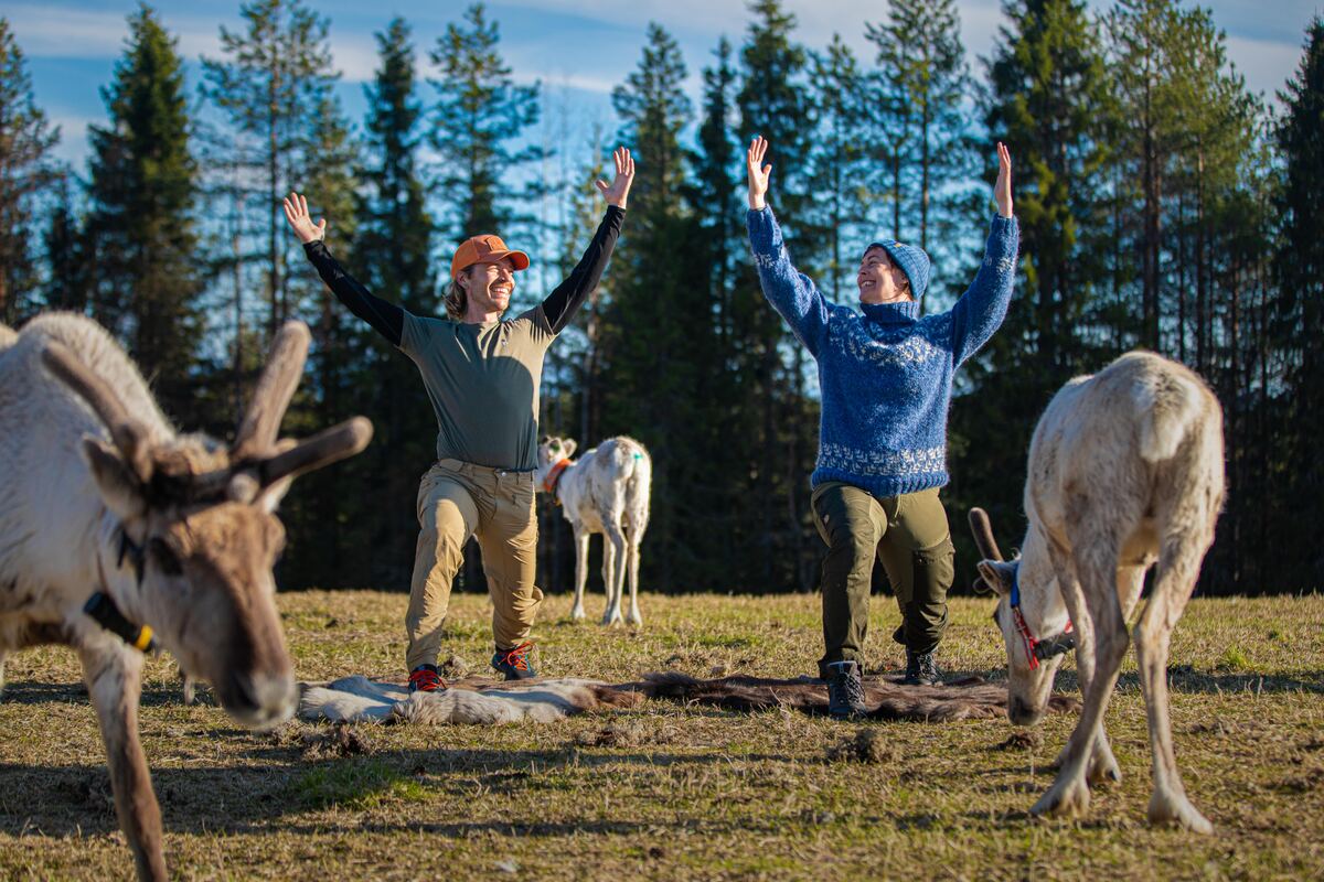 Rentier-Yoga-Stunde in Ruka. - Riku Niemi