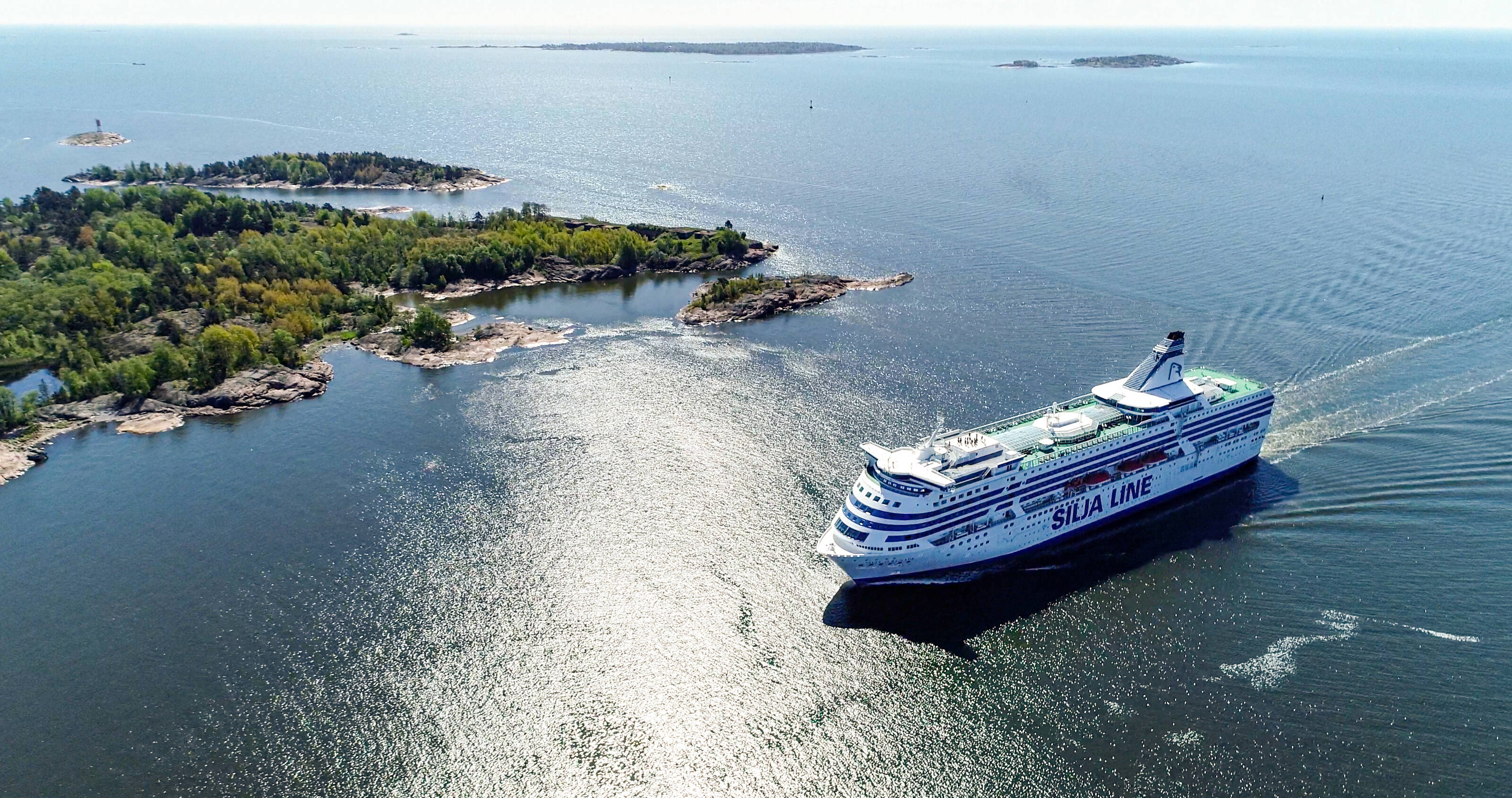 Silja Line ferry boat cruising in the Baltic Sea