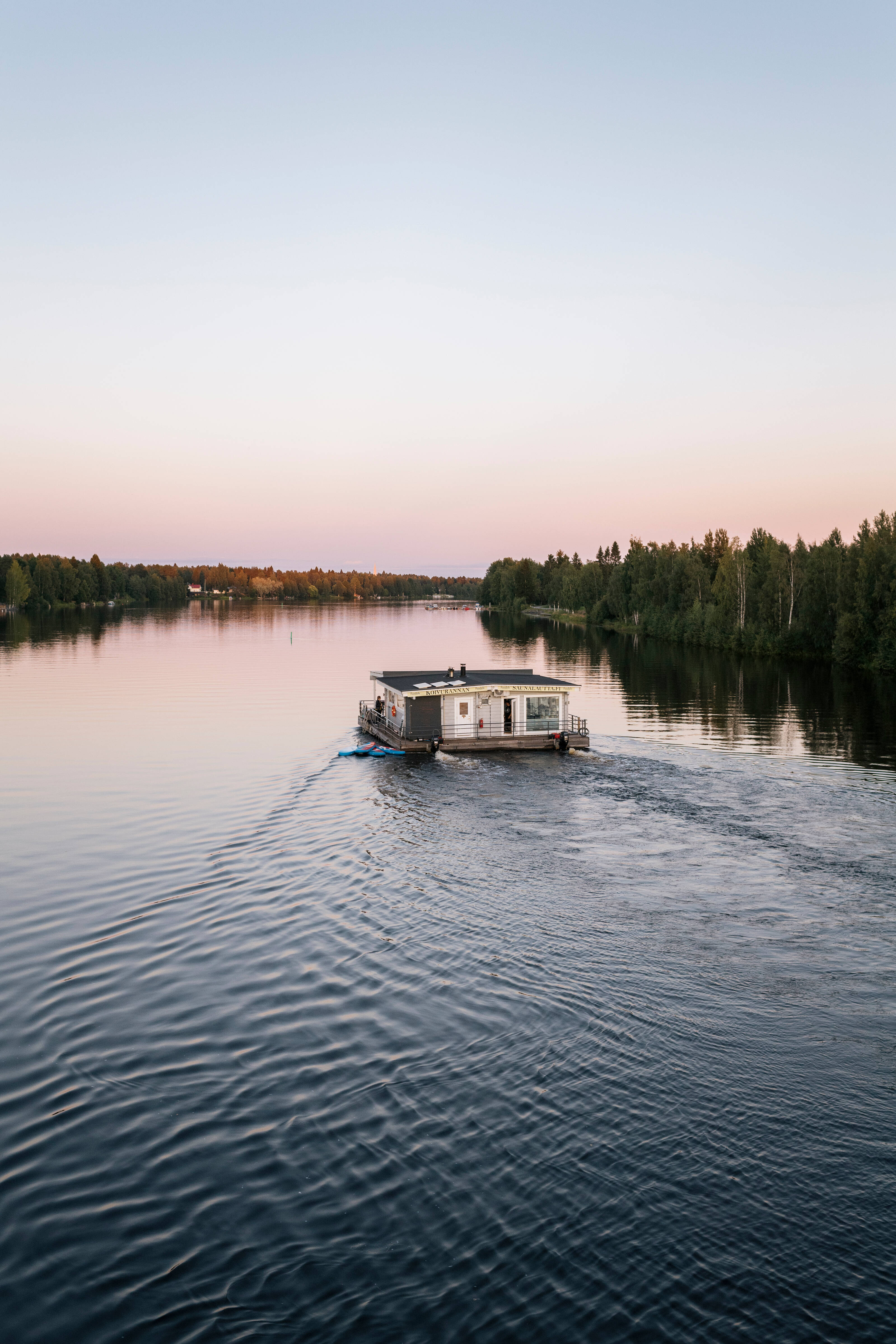 Sauna flotante en Oulu.